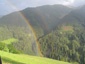 In val di Navis anche una breve pioggia può essere piacevole, con la visione dell'arcobaleno.