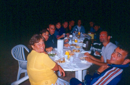 Cena al campeggio di Ostriconi.