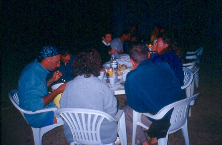 Cena al campeggio di Ostriconi.