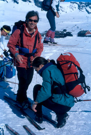 Finse: preparativi per la partenza del trekking.