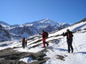 Sci escursionismo in Val Martello (sullo sfondo il Cevedale).