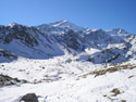 Il Cevedale visto nella parte alta della Val Martello.