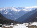 Vista sul gruppo dell'Ortles dalla Val d'Avigna.