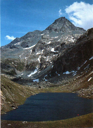 Gruppo del Monviso: Monte Granero dal lago Lungo.